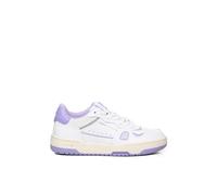 Crime London - Baskets en Cuir Blanc avec Détails Violets - Femme - Chaussures - Blanc - Taille: 36 EU