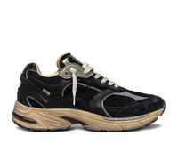 Crime London Baskets pour homme Fugitive noire en cuir craqué et tissu technique - 1430 2PP7B - Taille
