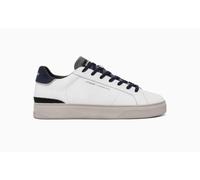 Crime London, Blade, Chaussures Sneakers, Mode Cuir, Blanc Bleu, 45 EU