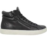 Crime London, High Top Double Zip, Chaussures Sneaker Mid Cuir, Mode Fashion, Noir , 44 EU