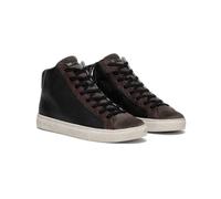 Crime London, High Top Essential, Chaussures Baskets Zip Cuir, Mode Vintage, Black Brown Grey, 43 EU