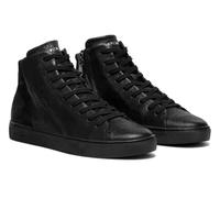 Crime London, High Top Minimal, Chaussures Sneaker Zip Cuir, Mode Vintage, Noir , 41 EU