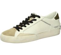 Crime London, Low Top Distressed, Chaussures Mode Mode Suede, Kaki blanc, 43 EU