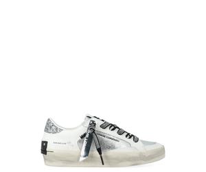 Crime London - Sk8 Deluxe Cold Hearted - Femme - Chaussures - Blanc - Taille: 39 EU