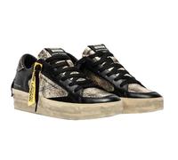 Crime London, SK8 Deluxe Wedge, Chaussures Cuir Mode Casual Mode, Black Platinum, 38 EU