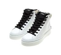 Crime London, Weightless High Top, Chaussures Baskets Hautes, Mode Cuir Femme, Blanc et noir., 37 EU
