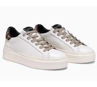 Crime London, Weightless Low Top, Chaussures Sneaker Cuir, Mode Fashion, White Leo, 38 EU