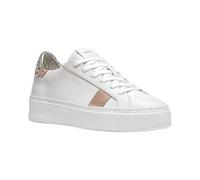 Crime London, Weightless Low Top, Chaussures Sneaker Cuir, Mode Fashion, White Silver, 41 EU
