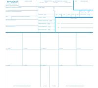 Crime Scene Cartes d'empreintes digitales, demandeur FD-258, paquet de 50