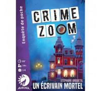 ASMODEE - Crime Zoom : Un Écrivain Mortel - Jeu de Société d'Enquête pour Adultes & Enfants dès 14 Ans - Jeu de Scène de Crime - pour 1 à 6 Détectives - Jeu Format Voyage - 1h - en Français- Aurora