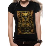 Crimes Of Grindelwald - T-shirt de couverture de livre en feuille d'or, femme