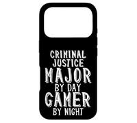 Criminal Justice Major by Day Gamer by Night Criminology Coque pour iPhone 17 Pro