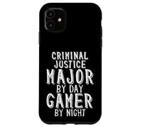 Criminologie : Master en Droit pénal par Joueur de Jour et criminologie Nocturne Coque pour iPhone 11