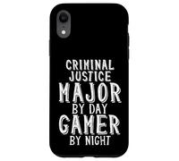 Criminologie : Master en Droit pénal par Joueur de Jour et criminologie Nocturne Coque pour iPhone XR