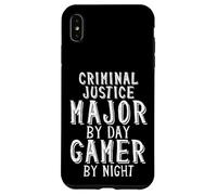 Criminologie : Master en Droit pénal par Joueur de Jour et criminologie Nocturne Coque pour iPhone XS Max