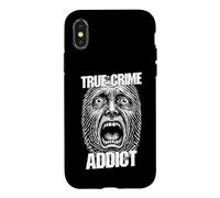 Criminologue drôle avec Son Empreinte Digitale True Crime Addict Coque pour iPhone X/XS
