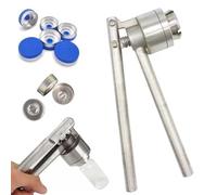 Crimpeuse manuelle pour flacons, Sertisseuse de flacons rabattable, Machine à sceller la main en acier inoxydable for bouchons 13 20 mm(13mm,Pure al)