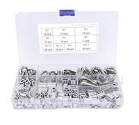 Crimping Loop Sleeve Wire Rope Thimble 225pcs Aluminum Stainless Steel Hardware Parts for Marine Construction Industrial Use M1.2 M1.5 M2 M2.5 M3 M4 M5