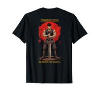 Crimson Oath Warrior Dark Fantasy Samourai Anime Art Japonais T-Shirt