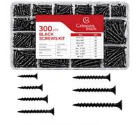 CrimsonMark Kit de vis pour cloison sèche (300) | Assortiment de clous pour accrocher des photos, des ancrages muraux et des outils d'amélioration de la maison dans les