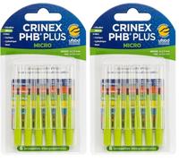 CRINEX - Phb Plus Micro - Brossette Dentaire - Fibres en Tynex - Vert - 6 Brossettes par Unité (Lot de 2)