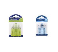 CRINEX - Phb Plus Micro Gf - Brossette Dentaire - Fibres en Tynex - Vert - 12 Brossettes par Unité & Phb Plus Conique - Brossette Dentaire - Fibres en Tynex - Bleu - 6 Brossettes par Unité