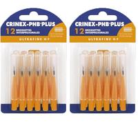 CRINEX - Phb Plus Ultrafine Gf - Brossette Dentaire - Fibres en Tynex - Orange - 12 Brossettes par Unité (Lot de 2)