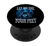 Cringe Alpha Wolf Laisse-Moi Voir tes Pieds bizarrement PopSockets PopGrip Adhésif