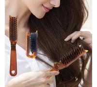 Crinière de cochon pliable, petites oreilles, peigne pliable, rangement compact, cheveux raides et cheveux bouclés peuvent être facilement utilisés