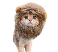 Crinière de lion chaton - Perruque de crinière de lion pour chat - Perruque à enfiler pour chaton - Lavable - Amusant - Chapeau de lion original pour Noël et Halloween