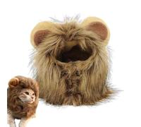 Crinière de lion pour chat - Costume de lion pour animal de compagnie | Perruque crinière de lion pour animal domestique | Chapeaux de cosplay | Cheveux de lion fantaisie | Tenue de lion douce pour la