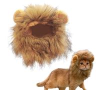 Crinière de lion pour chat - Costume de lion pour chat - Perruque de lion réglable - Accessoires de vêtements pour animaux de compagnie - Polyester lavable confortable et chic - Cheveux de lion pour