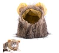Crinière de Lion pour Chien, Chat Chien Perruque Chapeau Costume Creative Mignon Chien Chat Costume Accessoires de Photomaton Accessoire de Vêtements pour Animaux Domestiques Halloween Noël