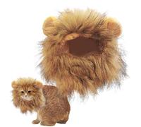 Crinière Lion - Perruque Lion - Costume de Chat à Fourrure - Chapeau - Perruque de crinière de Lion Douce et réaliste avec Oreilles pour Chat ou Petit Chien - Dress Up Pet Parade Photo