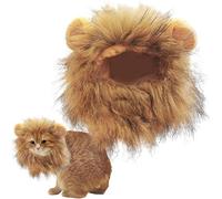 Crinière pour chat, crinière de lion pour chat, crinière de lion pour chien, costume de chat pour Halloween, Noël, costume réglable pour animal domestique, perruque crinière de lion avec oreilles,