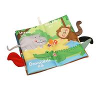 Crinkle Cloth Toddler Books - Interactive Farm Animal Pages, Soft Textured Material, Teether Ring Included, Durable Construction | Educational Toy for Babies 0-18 Months, Sensory Learning, Baby Gift