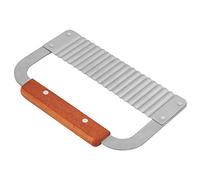 Crinkle Cutter, Wavy Soap Cutter French Fry Slicers Stainless Steel Potato Slicers with Wooden Handle for Carrot Veggies Soap