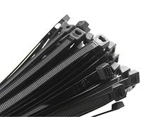 CRINSTON - Collier de Serrage 300 mm x 3,6 mm, Attache Câble, Serre Câbles Rilsan Nylon, Colliers Serre-Cable 300mm, Noir, Lot de 100 Pièces.