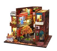 CRIOLPO Kit De Maison Miniature pour Adultes, Kit De Coin Livre De Maison De PoupéE à Faire Soi-MêMe avec des Meubles DéTailléS, Ensemble De Bricolage De Petite Maison Inventive - Sign of The Times