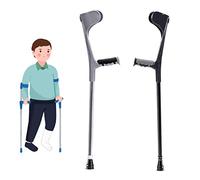 Criques avant bras, béquilles pour adultes, pieds en caoutchouc non glissant, béquilles en aluminium avec poignée confortable, support de blessure ou chirurgie, cadeaux pour maman et papa, c'est