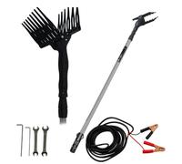 Crisalide Électrique Olive 140 W avec tige télescopique en aluminium 210-295 cm, câble 15 m, moteur 12 V, récolte 80 kg/h, récolte des olives professionnelles, peignes en téconopolymère