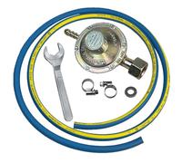 Crisalide - Kit de tube de régulation professionnel 4 pièces (gaz, Gpl) Cuisine, Barbecue, Poêle : 1 Tube+1 Régulateur+2 pinces+1Clé: Homologué 7140 IMQ Pression 20/60 Bar, Made in Italy (Variable)