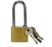 CRISCOLOR Cadenas 25mm à Anse Longue - en Laiton et acier chromé - Anti-rouille - 3 clés - Sécurité Polyvalente - Valises, Casiers, Portes, Coffres