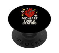 Crise Cardiaque : Mon cœur a Pris Un Rythme Cardiaque, Chirurgie pour Hommes PopSockets PopGrip Adhésif