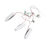 Crisp Dry Sounds Kit de micros de volume à bobine unique pour panneau ST, avec fil de cuivre très sensible et matériaux plastiques pour guitare électrique, blanc, convient pour guitare électrique