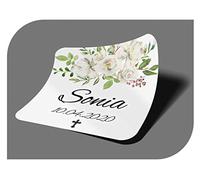 CrisPhy Autocollants personnalisables avec prénom et date, Invitation mariage, baptême, fiançailles, communion, anniversaire, fêtes, Vintage, Timbres