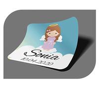 CrisPhy Autocollants personnalisables avec prénom et date, Invitation mariage, baptême, fiançailles, communion, anniversaire, fêtes, Vintage, Timbres