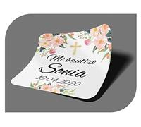 CrisPhy Autocollants personnalisables avec prénom et date, Invitation mariage, baptême, fiançailles, communion, anniversaire, fêtes, Vintage, Timbres