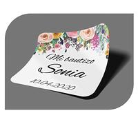 CrisPhy Autocollants personnalisables avec prénom et date, Invitation mariage, baptême, fiançailles, communion, anniversaire, fêtes, Vintage, Timbres