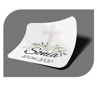 CrisPhy Autocollants personnalisables avec prénom et date, Invitation mariage, baptême, fiançailles, communion, anniversaire, fêtes, Vintage, Timbres